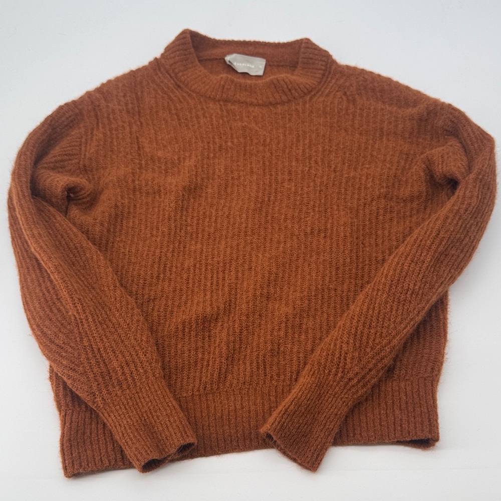Everlane Women's Burnt Orange Crewneck Sweater